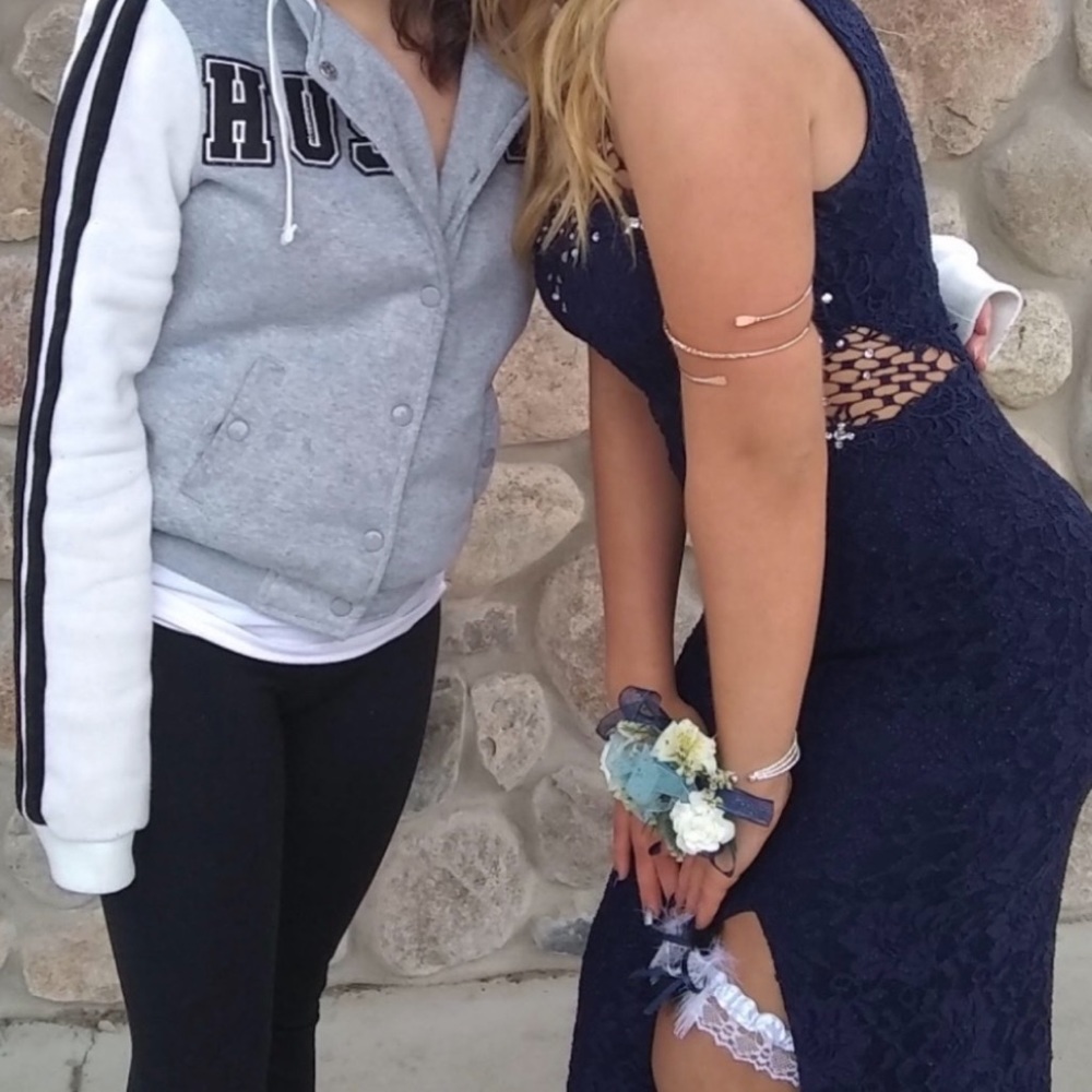 Navy blue prom dress or bridesmaids dress